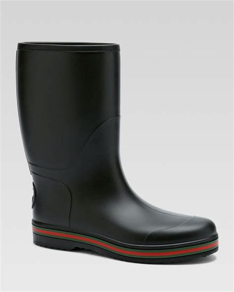 mens gucci rubber rain boots|Gucci men's motorcycle boots.